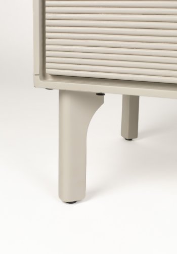 ZUIVER Morning sknk, m. 2 lger og 2 hylder - gr rattan/MDF/akacietr