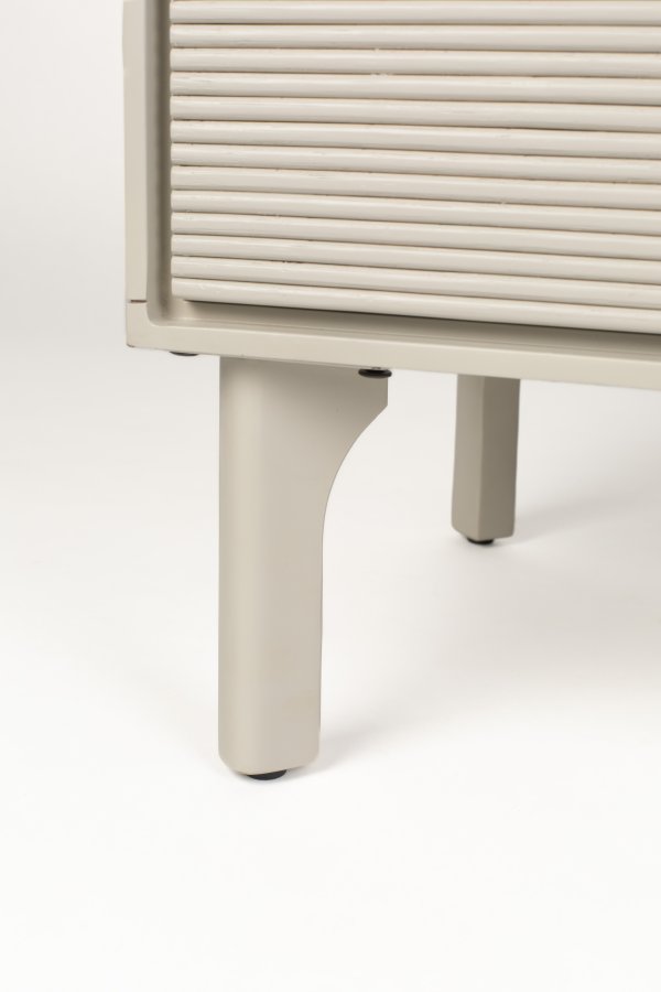 ZUIVER Morning sknk, m. 2 lger og 2 hylder - gr rattan/MDF/akacietr