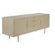 WHITE LABEL LIVING Kos sknk, m. 2 lger og 3 skuffer - beige MDF og metal