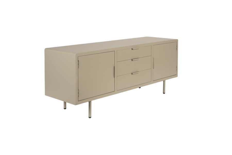 WHITE LABEL LIVING Kos sknk, m. 2 lger og 3 skuffer - beige MDF og metal