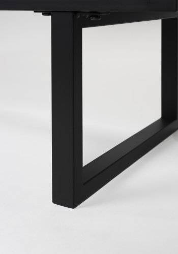 WHITE LABEL LIVING Linc Hj sknk, m. 3 lger - sort grantr og sort jern
