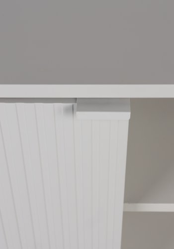 WHITE LABEL LIVING Cayo Hj sknk, m. 1 lge og 2 hylder - hvid MDF og hvid jern