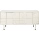 WHITE LABEL LIVING Funk TV-bord, m. 3 lger og 1 hylde - offwhite MDF og metal (120x40)