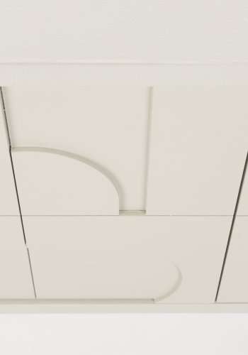 WHITE LABEL LIVING Funk TV-bord, m. 3 lger og 1 hylde - offwhite MDF og metal (120x40)