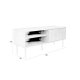 WHITE LABEL LIVING Stripes Lav TV-bord, m. 1 lge og 2 hylder - brun MDF og jern (120x40)