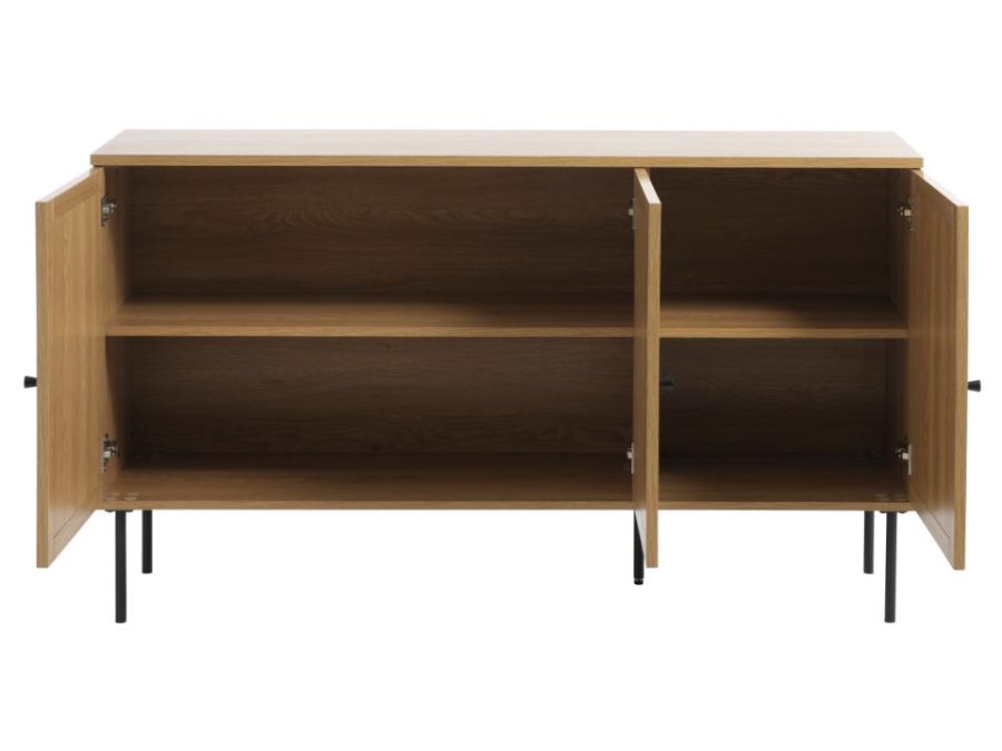 Pensacola sknk, m. 3 lger og 2 hylder - natur eg melamin og polyrattan