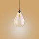 TK Fuente loftlampe - rav glas og sort metal