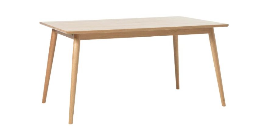 Barrali spisebord, m. udtrk - natur egefinér og egetr (90x150)