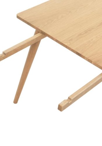 Barrali spisebord, m. udtrk - natur egefinér og egetr (90x150)