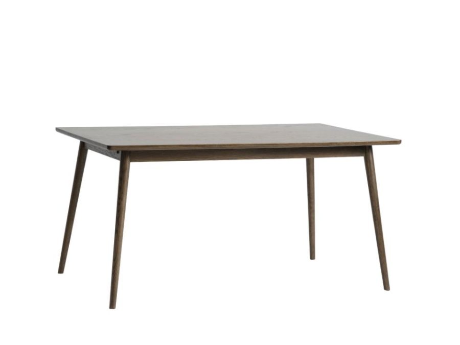 Barrali spisebord, m. udtrk - rgfarvet egefinér og egetr (90x150)