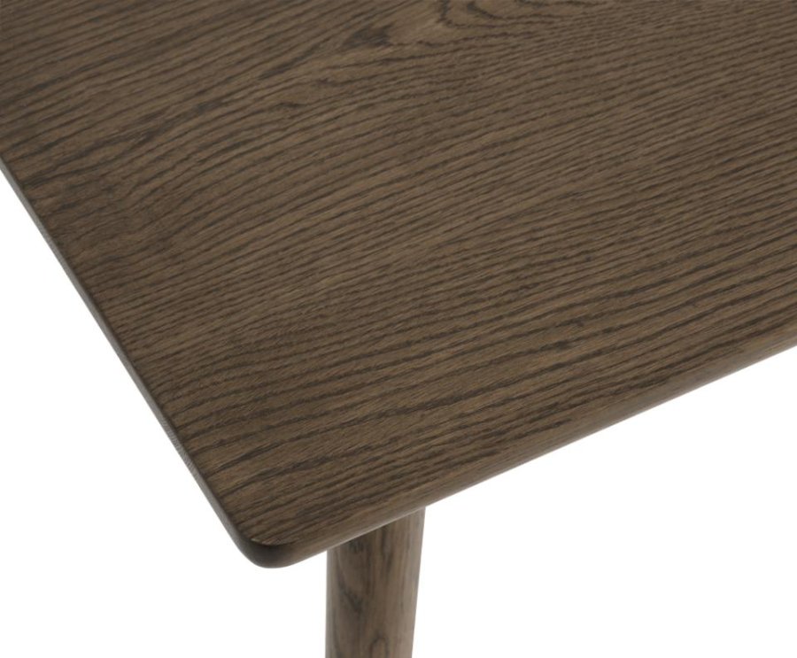 Barrali spisebord, m. udtrk - rgfarvet egefinér og egetr (90x150)