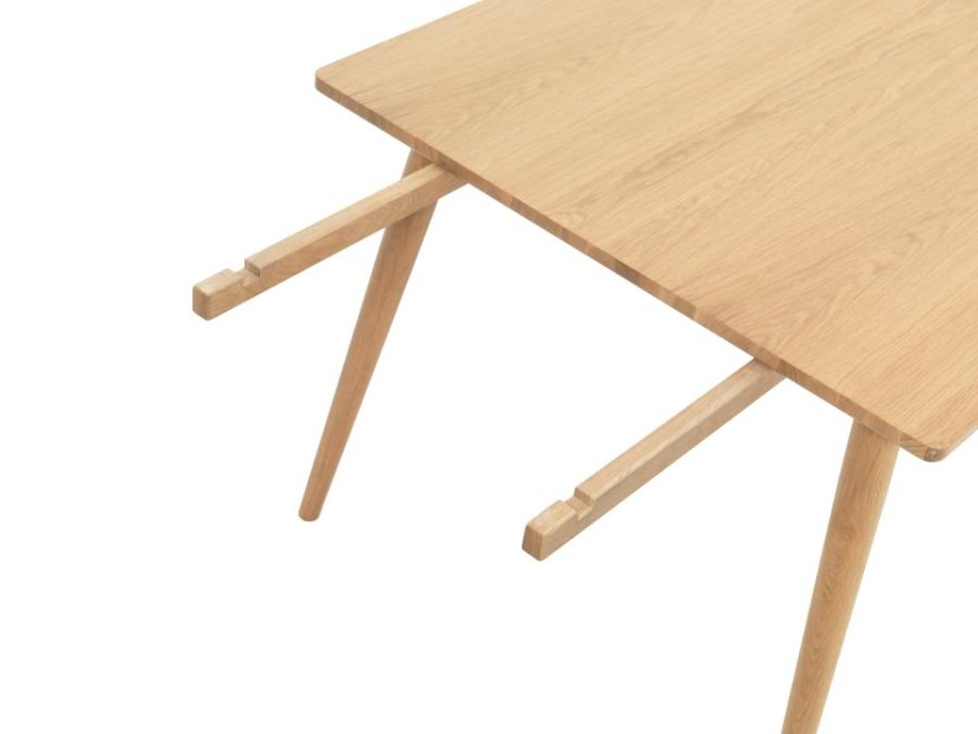 Barrali spisebord, m. udtrk - natur egefinér og egetr (90x190)