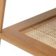 Barrali sofabord, m. 1 hylde - natur rattan, egefinér og egetr (60x120)