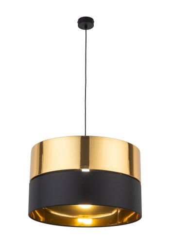 TK Hilton loftlampe - guld metal og sort stof