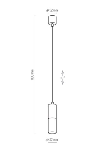 TK Elit loftlampe, rund - guld og sort metal