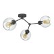 TK Fairy loftlampe, m. 3 skrme - glas og sort metal