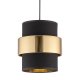 TK Calisto loftlampe - sort stof og guld stl
