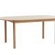 Gallina spisebord, m. 2 tillgsplader - natur egefinér og lamel egetr (100x190-280)