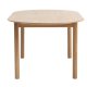 Gallina spisebord, m. 2 tillgsplader - natur egefinér og lamel egetr (100x190-280)