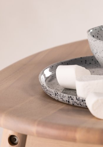 VIND COLLECTION Orust barstol, m. fodsttte - hvidkalket gummitr