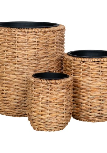 HOUSE NORDIC Planteskjuler, vandhyacinth, rund, natur, st af 3