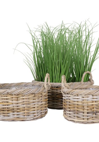 HOUSE NORDIC  Kuta Kurve - Kurve, kubu rattan, natur<br>st af 3