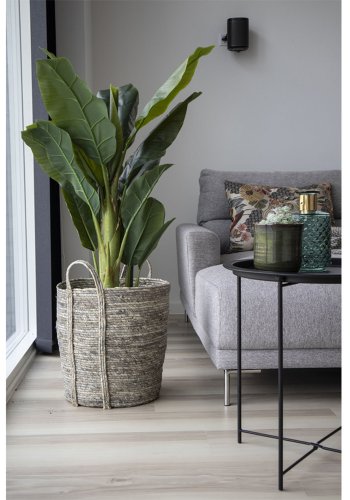 HOUSE NORDIC rund Udine kurv - gr stof (41)