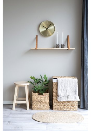 HOUSE NORDIC  Passo Kurv - Kurv, foldbar, vandhyacint, natur, 30x30x30 cm