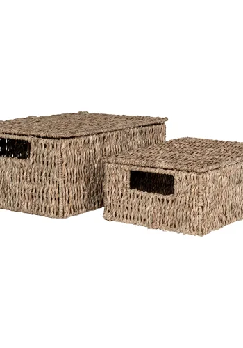 Kurve m. lg i sgrs, natur, rektangulr, st af 2