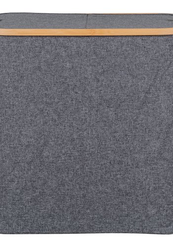 HOUSE NORDIC  Noto Vasketjskurv - Vasketjskurv, bambus/stof, mrkegr, 54x33x54 cm