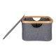 HOUSE NORDIC  Noto Kurv - Kurv, bambus/stof, mrkegr, 38x26x16 cm