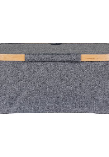 HOUSE NORDIC  Noto Kurv - Kurv, bambus/stof, mrkegr, 38x26x16 cm