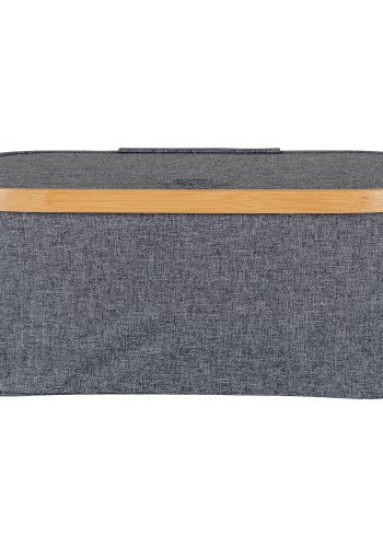 HOUSE NORDIC  Noto Kurv - Kurv, bambus/stof, mrkegr, 38x26x16 cm