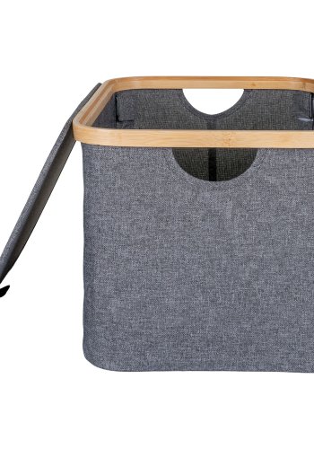 HOUSE NORDIC  Noto Kurv - Kurv, bambus/stof, mrkegr, 30x45x25 cm