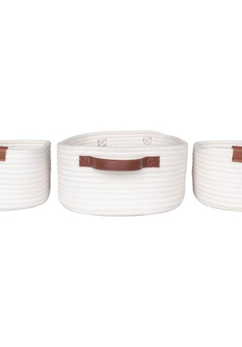 HOUSE NORDIC  Jarana Kurve - Kurve, bomuld, hvid, st af 3
