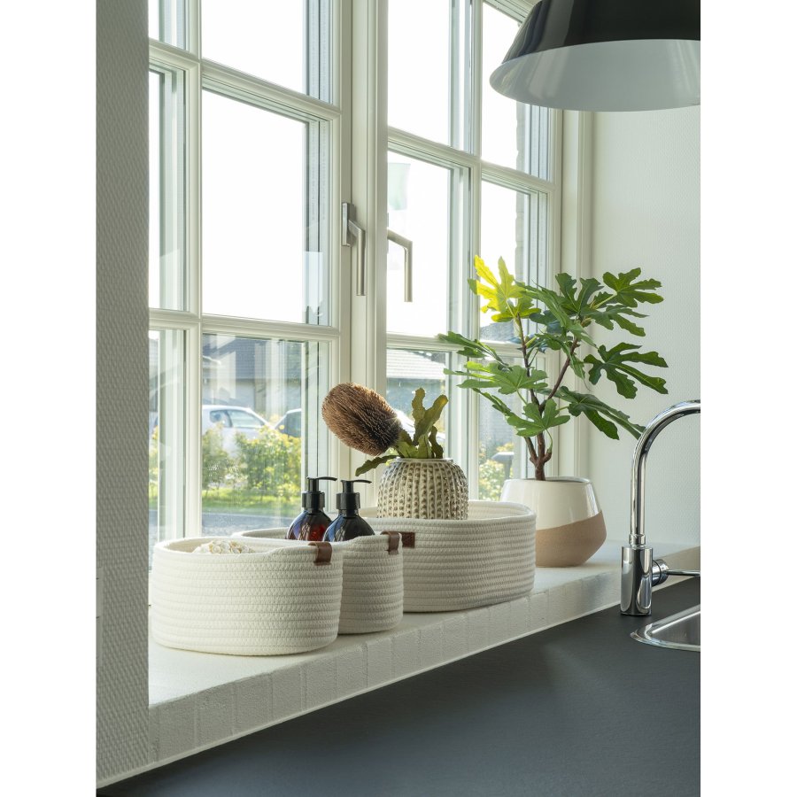 HOUSE NORDIC  Jarana Kurve - Kurve, bomuld, hvid, st af 3