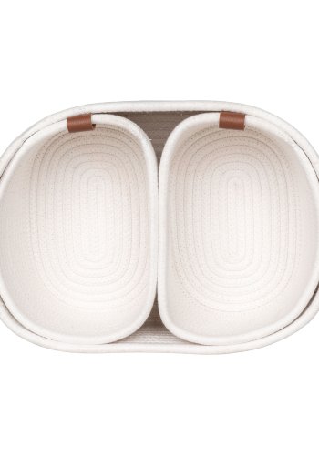 HOUSE NORDIC  Jarana Kurve - Kurve, bomuld, hvid, st af 3