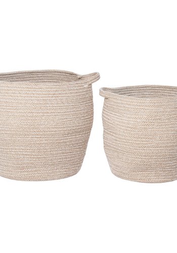 HOUSE NORDIC Kurv, bomuld, beige, st af 2