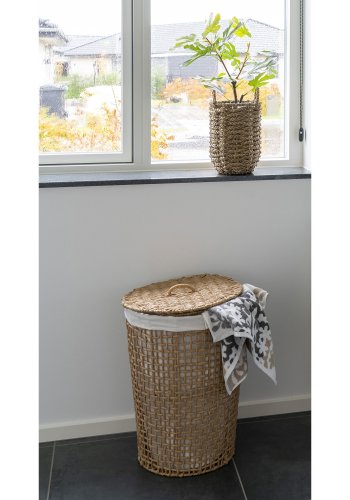 HOUSE NORDIC Vasketjskurv, papir, lysebrun/hvid, 42x56 cm