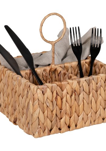 HOUSE NORDIC Opbevaringskurv, vandhyacinth, natur, 20x11x20 cm