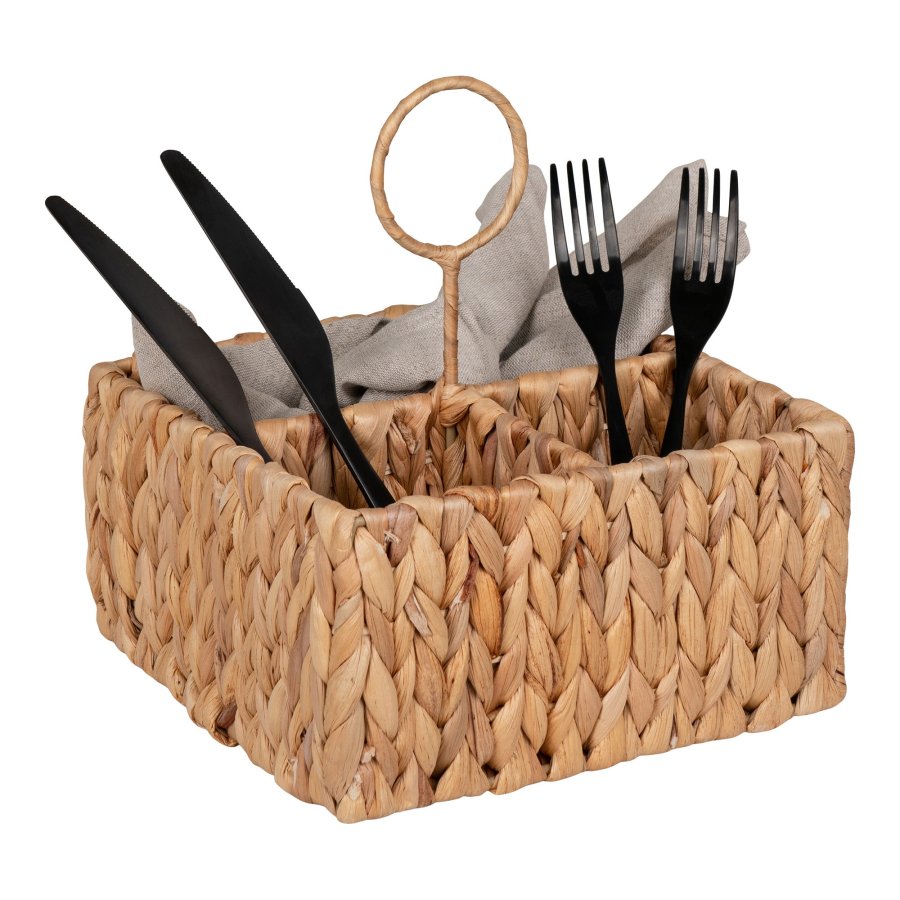 HOUSE NORDIC Opbevaringskurv, vandhyacinth, natur, 20x11x20 cm