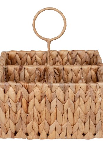 HOUSE NORDIC Opbevaringskurv, vandhyacinth, natur, 20x11x20 cm