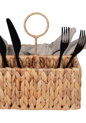 HOUSE NORDIC Opbevaringskurv, vandhyacinth, natur, 20x11x20 cm