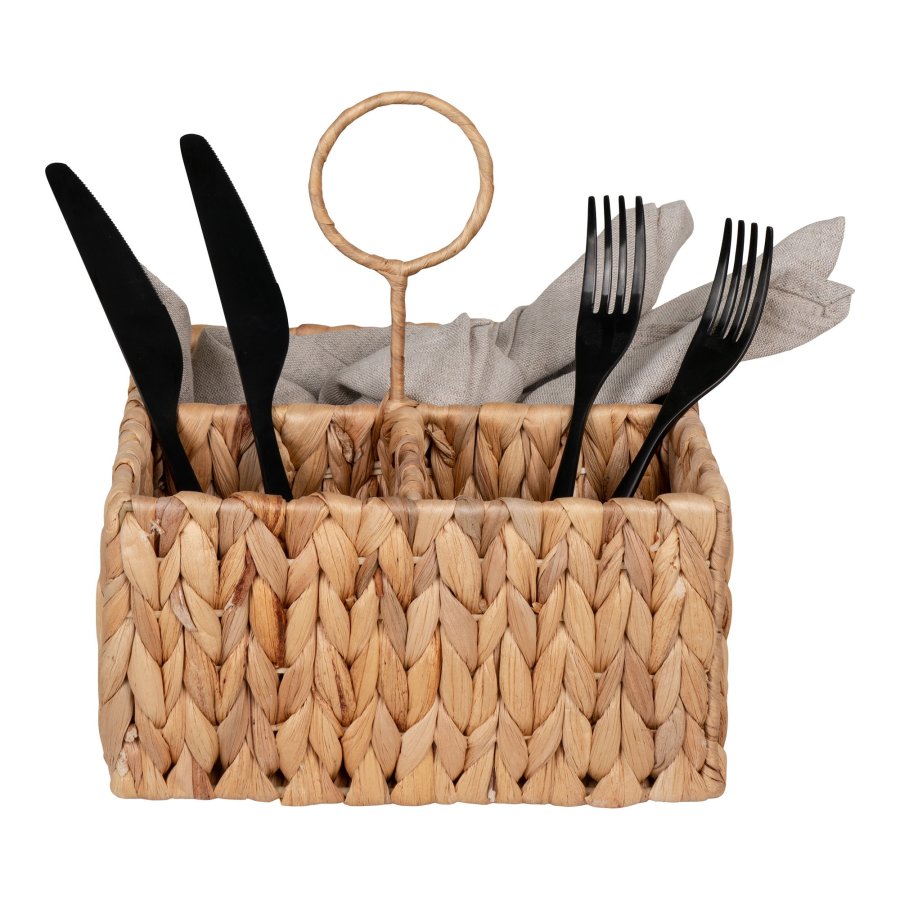 HOUSE NORDIC Opbevaringskurv, vandhyacinth, natur, 20x11x20 cm