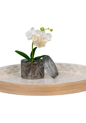 HOUSE NORDIC Bakke, bambus/capiz, beige, 40x40x3,5 cm