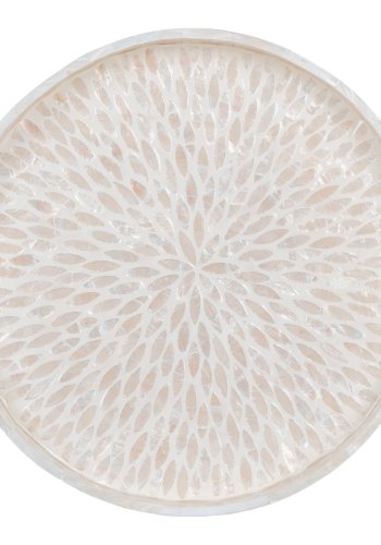 HOUSE NORDIC Bakke, bambus/capiz, beige, 40x40x3,5 cm