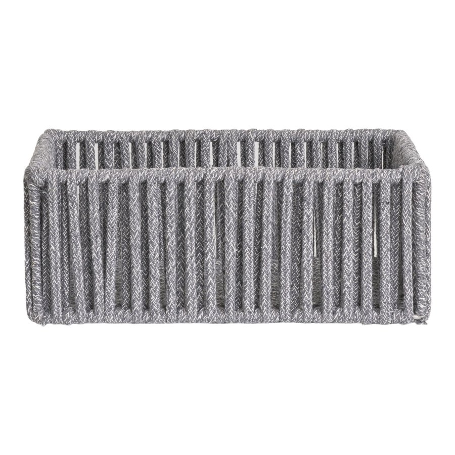 HOUSE NORDIC Arese kurv, rektangulr - gr bomuld og metal (st med 3)