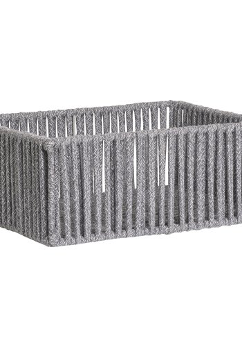 HOUSE NORDIC Arese kurv, rektangulr - gr bomuld og metal (st med 3)