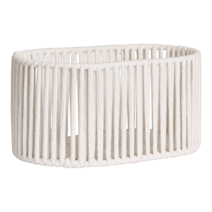 HOUSE NORDIC Arese kurv, oval - offwhite bomuld og metal (st med 2)