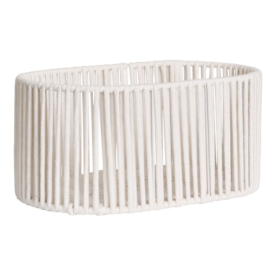 HOUSE NORDIC Arese kurv, oval - offwhite bomuld og metal (st med 2)